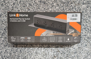 3 - Outlets Space Saver Pop Up Socket, Receptacle Power Cover Box with USB, Type - C Fast Charge, Splash Resistant - Stu's Home Improvement Outlet