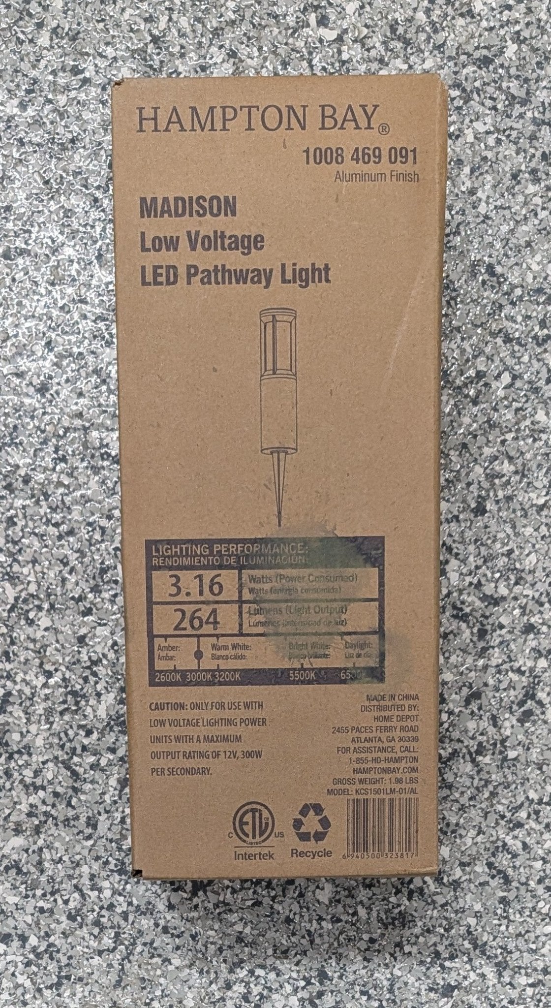Madison 240 Lumen Low Voltage Silver Hardwired Integrated LED Weather Resistant Outdoor Path Light - Stu's Home Improvement Outlet