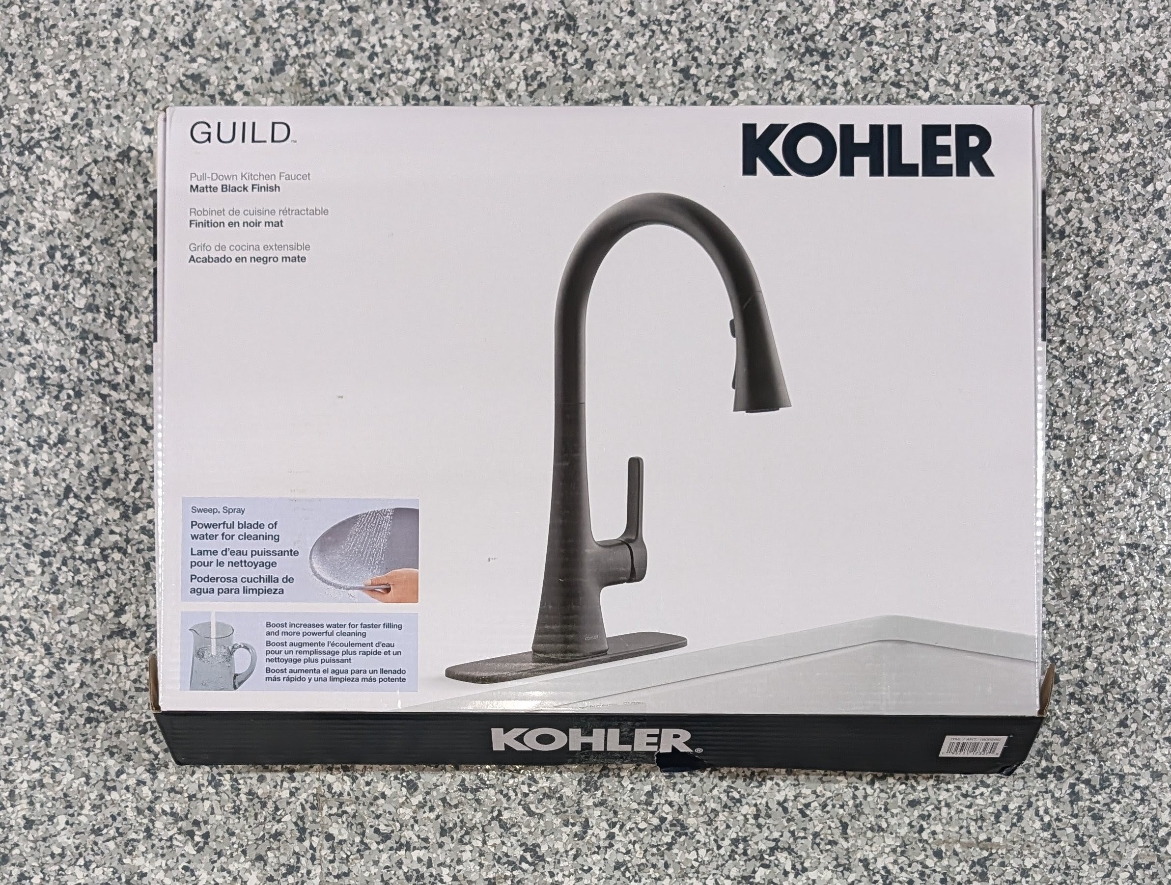 Kohler Guild Pull-down Kitchen Sink Faucet with Three-function Sprayhead