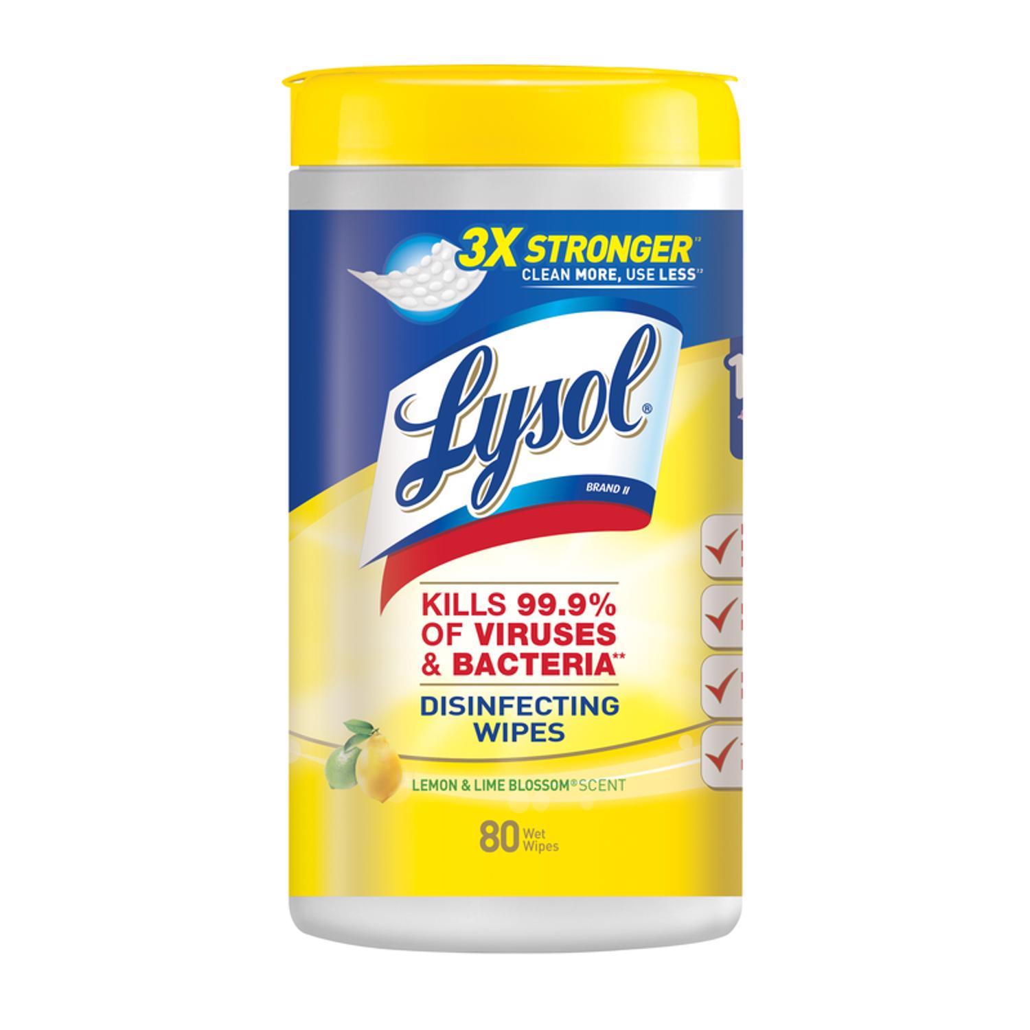 Lysol Lemon & Lime Blossom Scent Disinfecting Wipes 80 ct 1 pk - Stu's Home Improvement Outlet