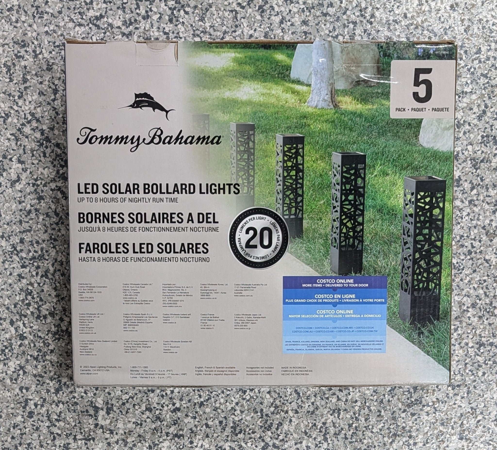 Tommy Bahama Solar Bollard 20 Lumen Landscape & Walkway Lights, 5 Pieces - Stu's Home Improvement Outlet
