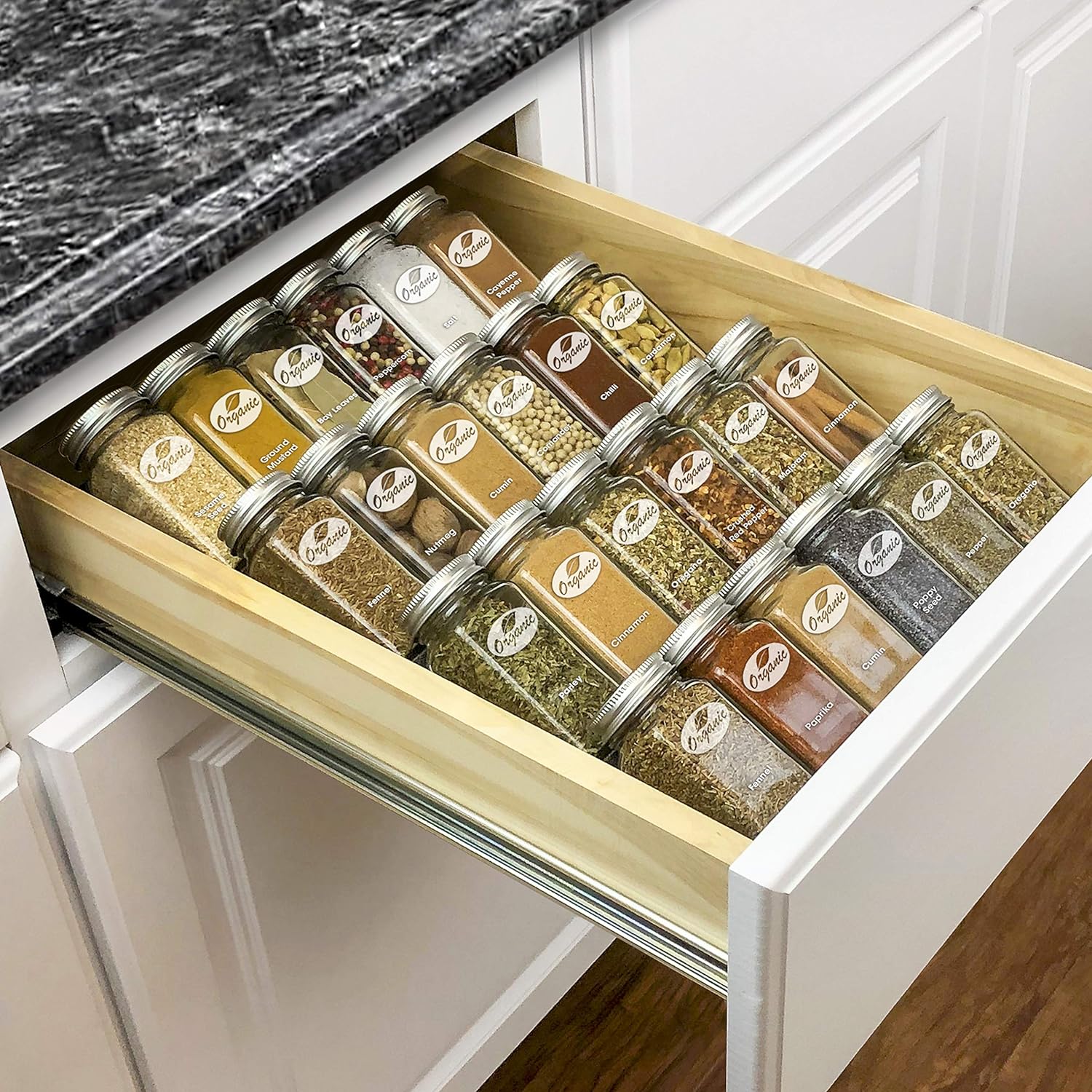 LYNK Spice Drawer Organizer 4-Tier Rack