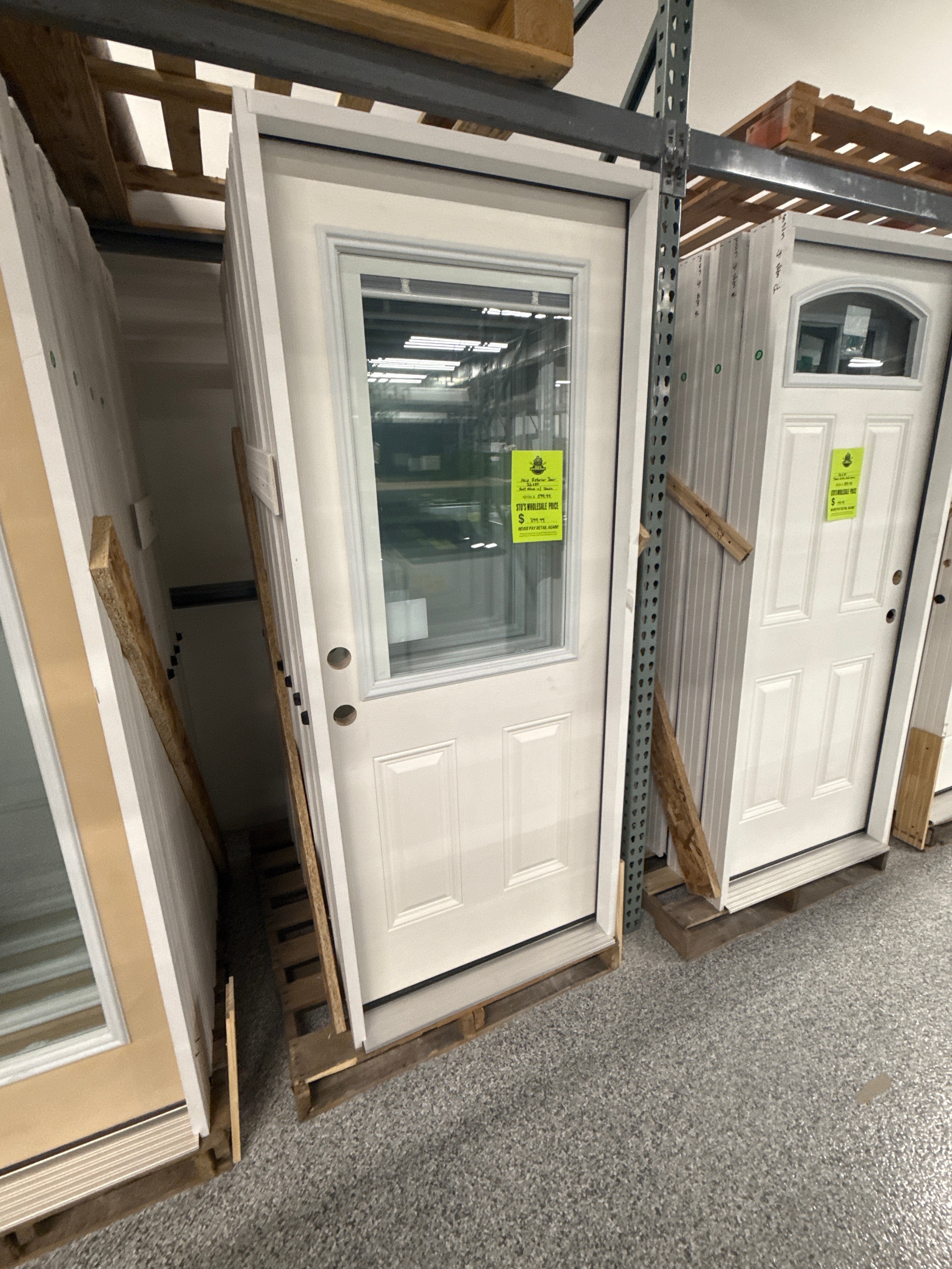 Premium Exterior Door with Half Glass with Mini Blind