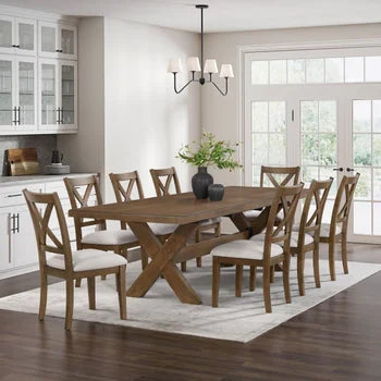 Whalen Bayside Furnishings 9-Piece Dining Set – Table with 8 Chairs