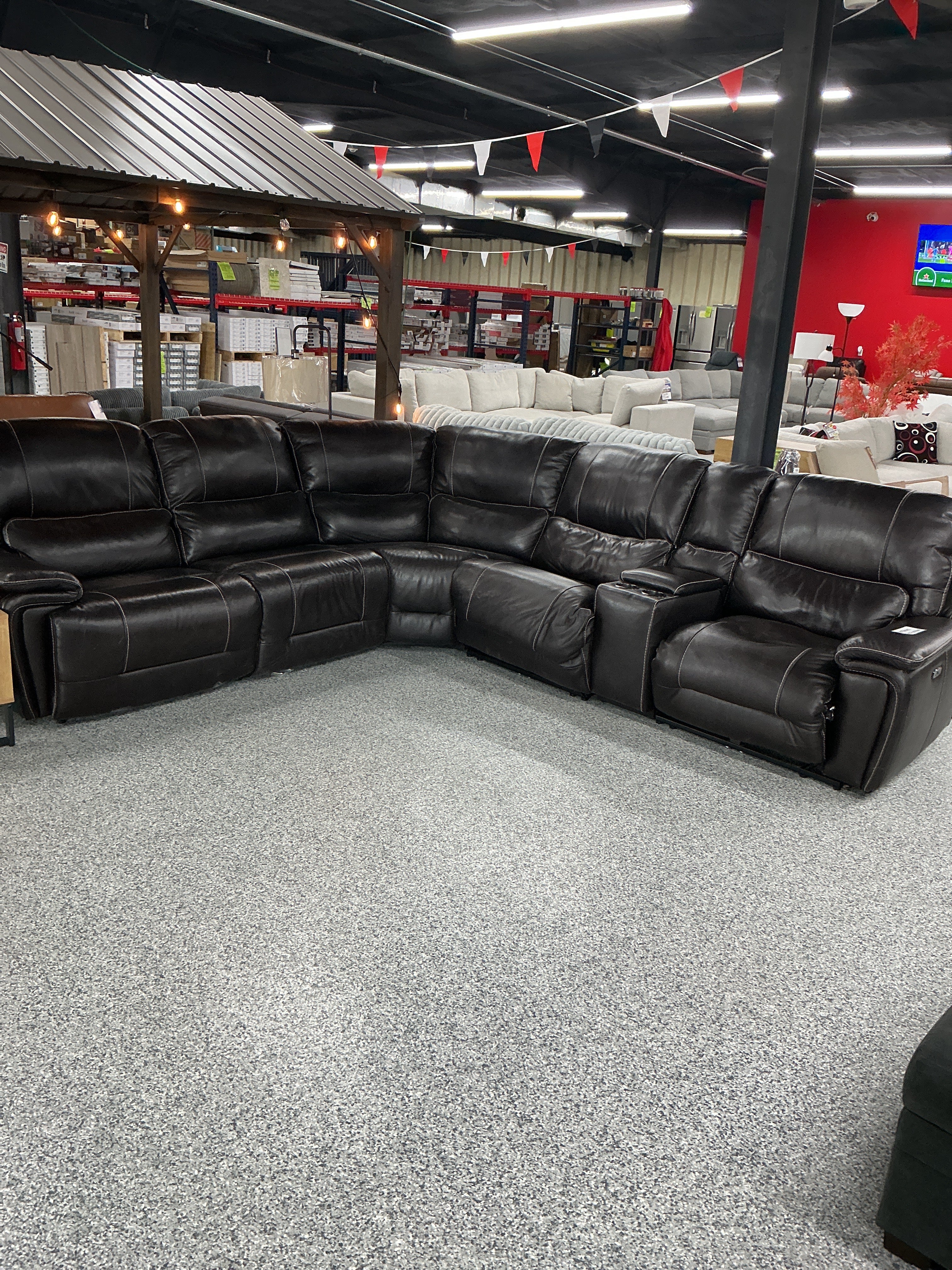 Malachi Leather Power Recliner Sectional