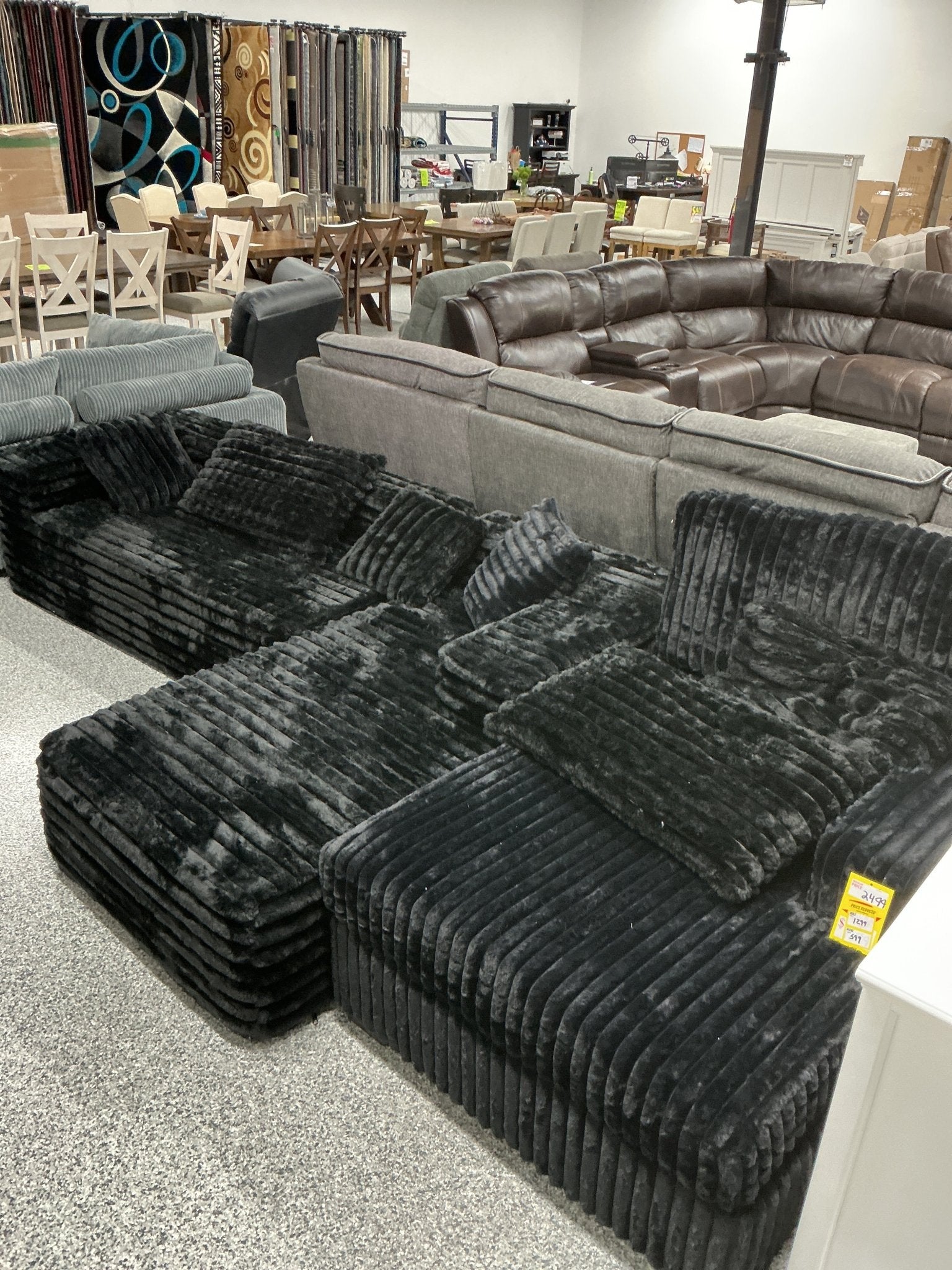 Black 3 - piece sofa - Stu's Home Improvement Outlet