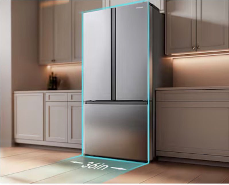 Hisense PureFlat Standard - Depth 26.6 - cu ft 3 - Door French Door Refrigerator with Ice Maker with Water Dispenser ( Fingerprint resistant stainless steel ) ENERGY STAR Certified (hrf266n6cse1) - Stu's Home Improvement Outlet