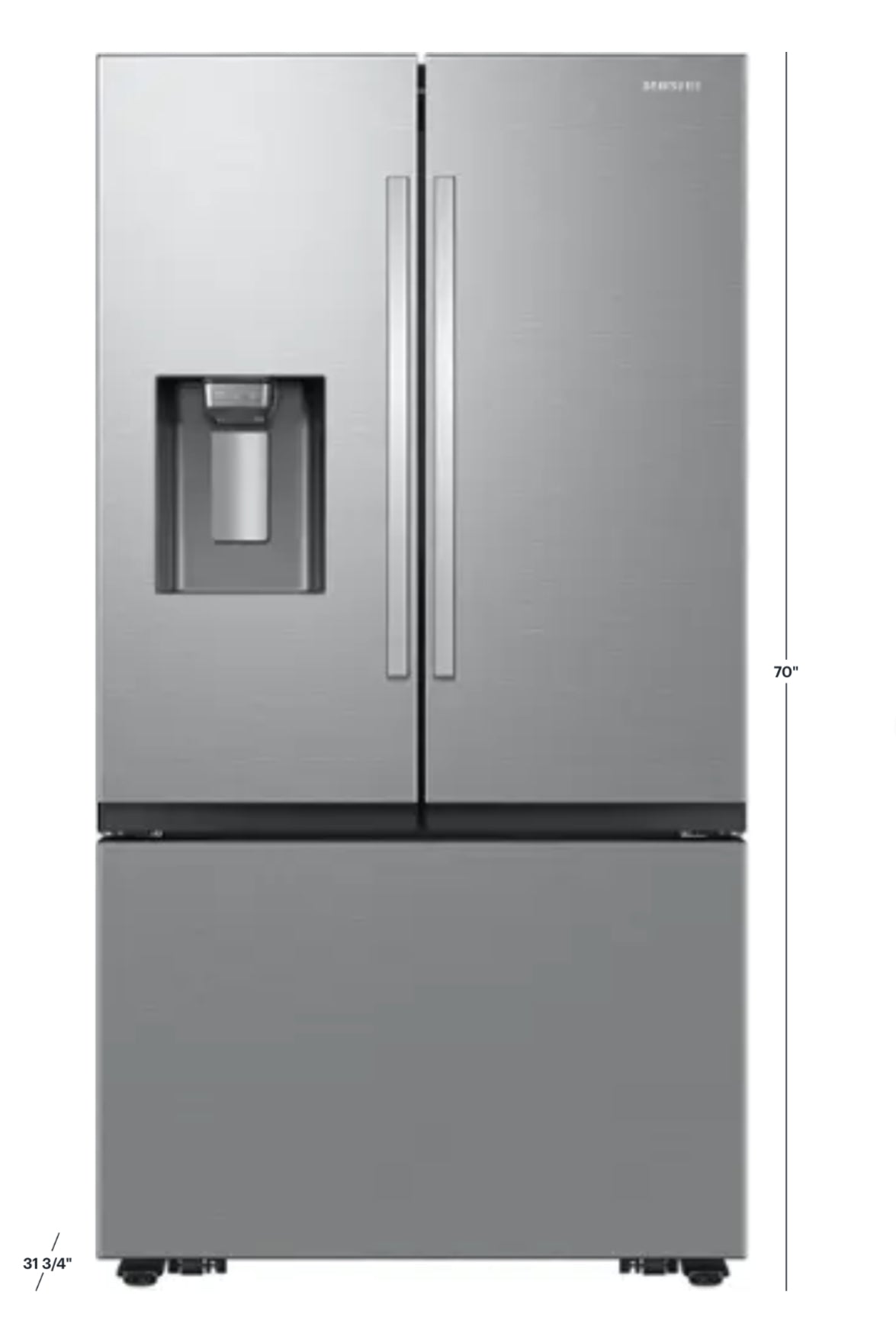 Samsung - 26 cu. ft. French Door Counter Depth Smart Refrigerator with Four Types of Ice - Stainless Steel (RF27CG5400SR) - Stu's Home Improvement Outlet