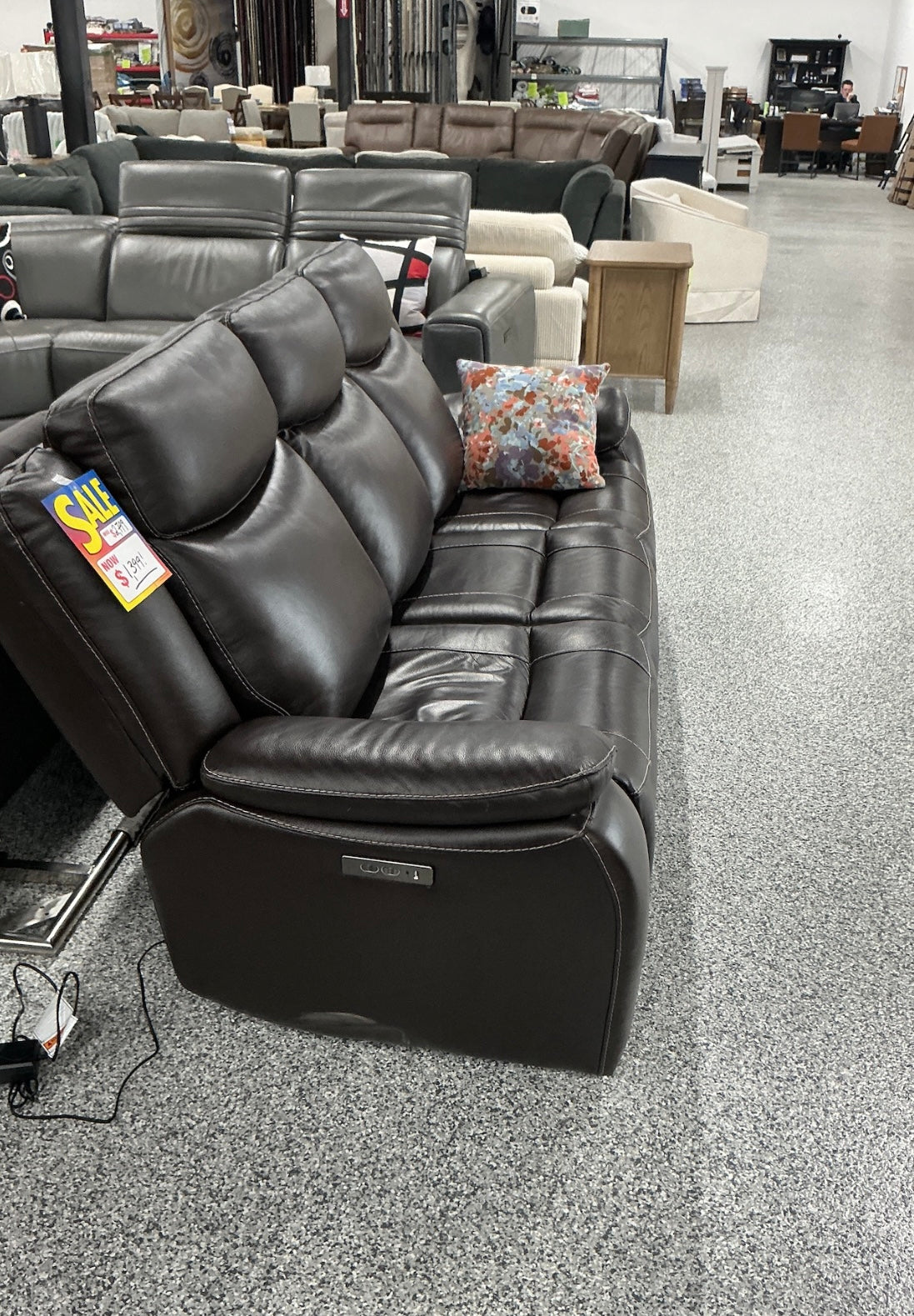 Leather Power Reclining Sofa