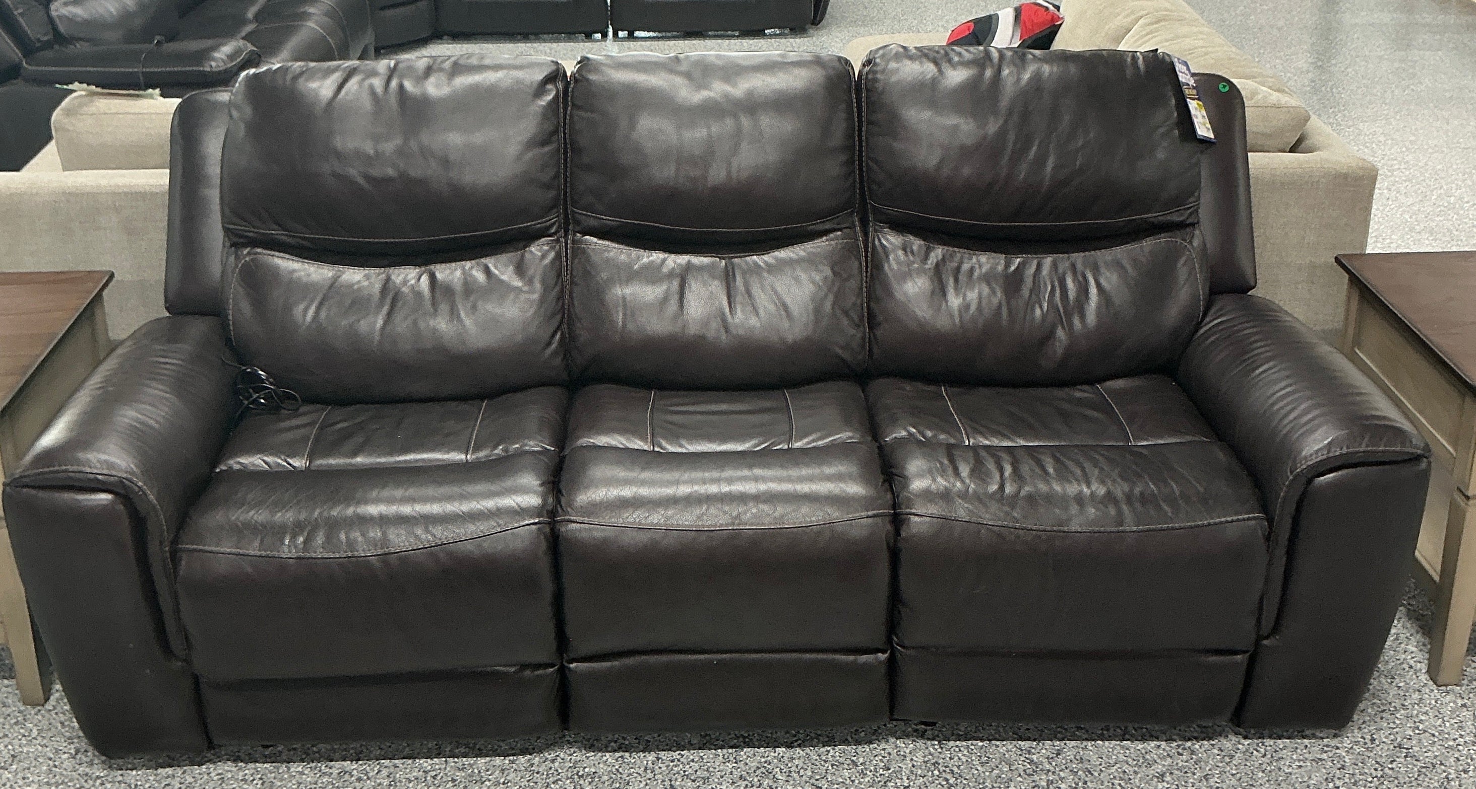 Leather Sofa with Power & USB