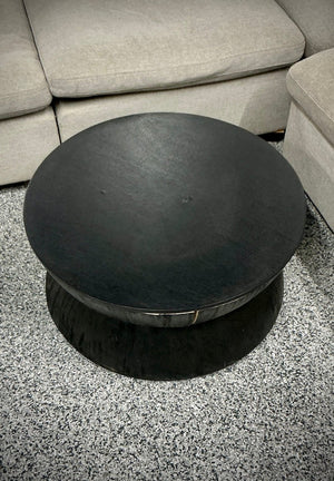 Round Black Wood Coffee Table - Stu's Home Improvement Outlet