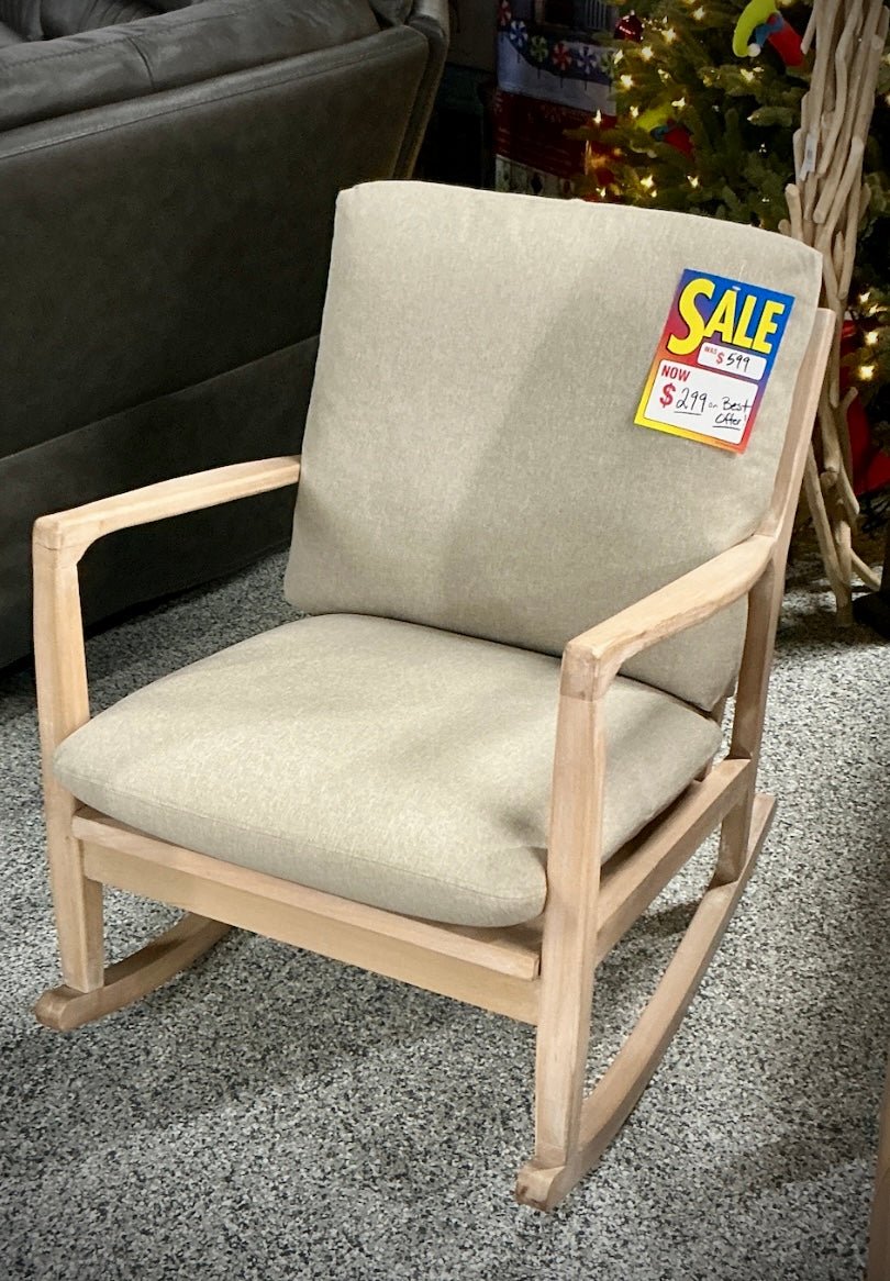 Upholstered Wood Rocking Chair - Stu's Home Improvement Outlet