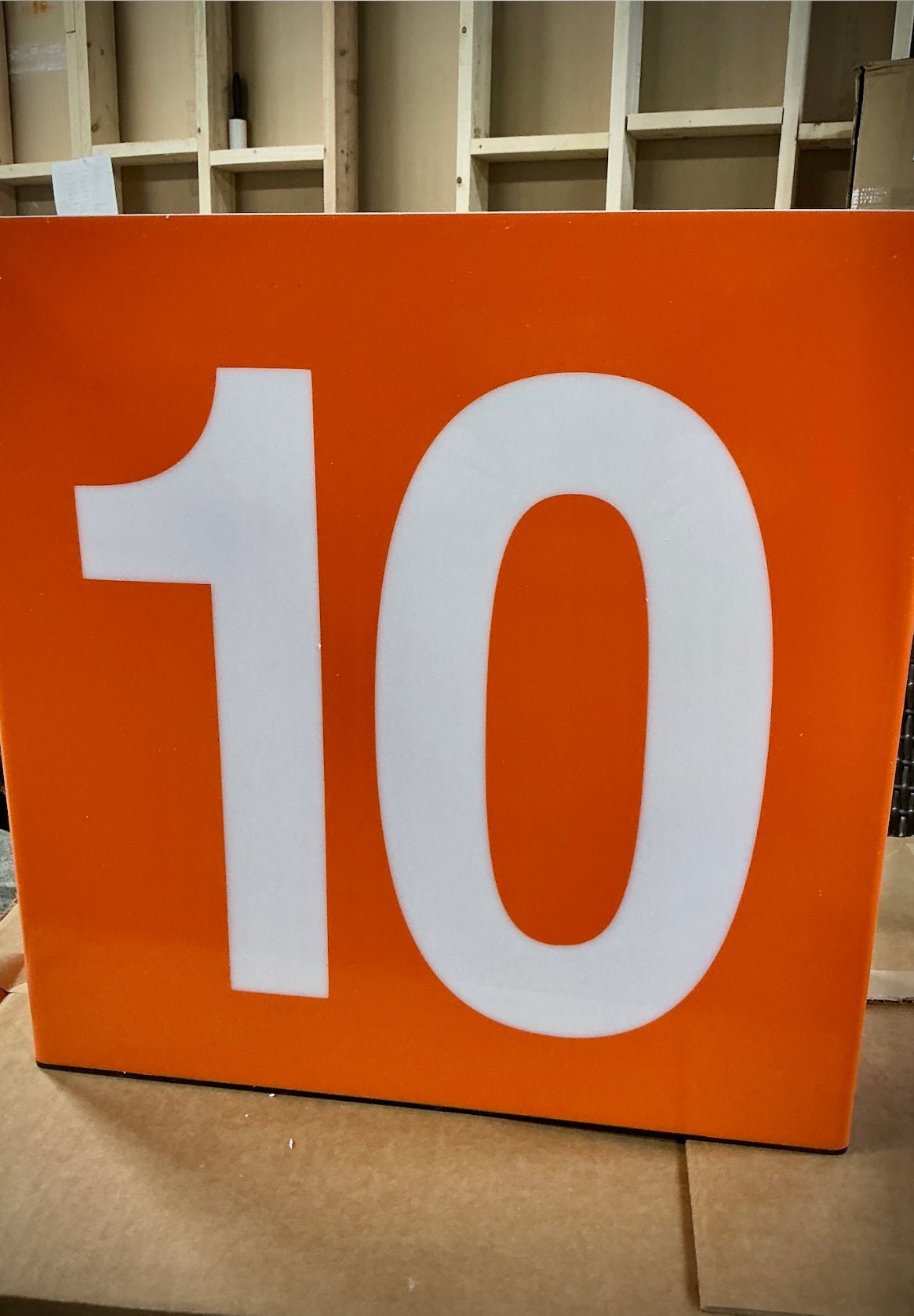 Orange 10 Parking Lot Sign - Stu's Home Improvement Outlet