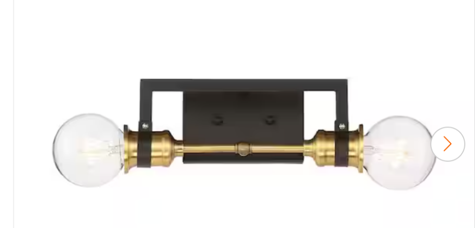 Intention 12.25in. 2-Light Warm Brass Vanity Lighting