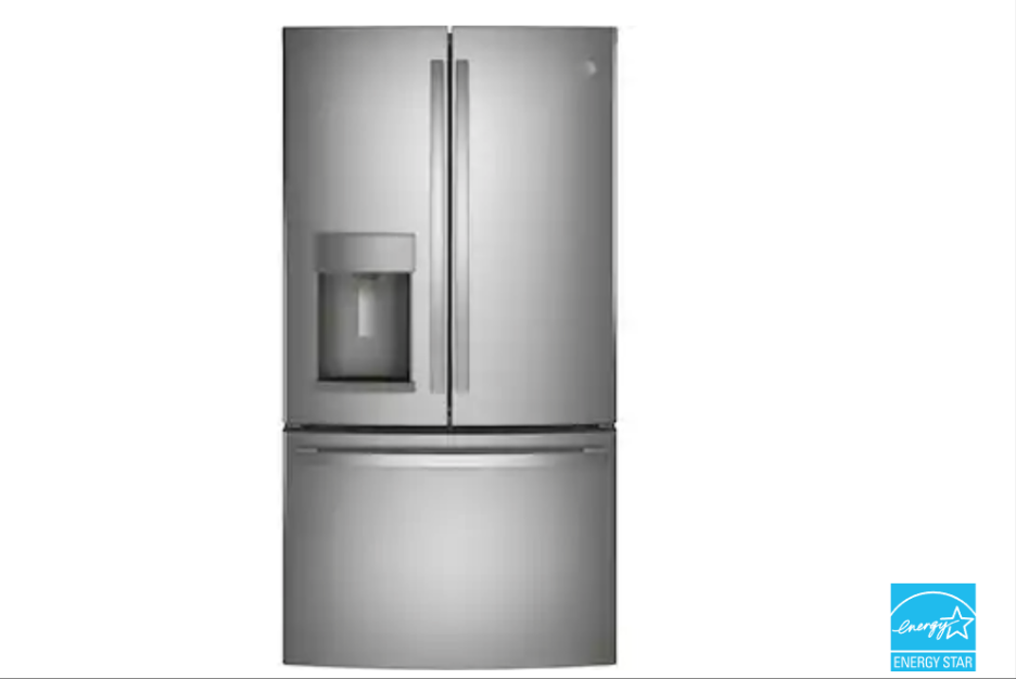 GE Standard-Depth 27.7-cu ft 3 -Door French Door Refrigerator with Ice Maker with Water and Ice Dispenser ( Stainless Steel ) ENERGY STAR Certified