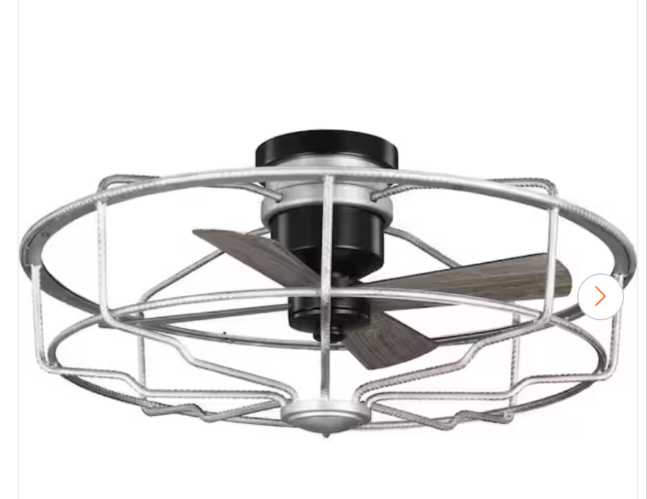 Indoor Galvanized Finshed Ceiling Fan Light
