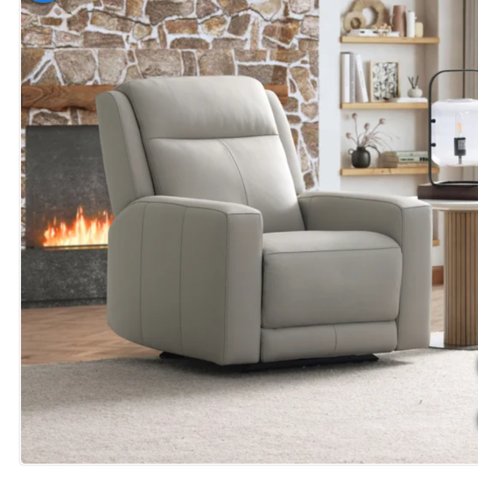 Wren Zero Gravity Power Leather Recliner with Power Headrest
