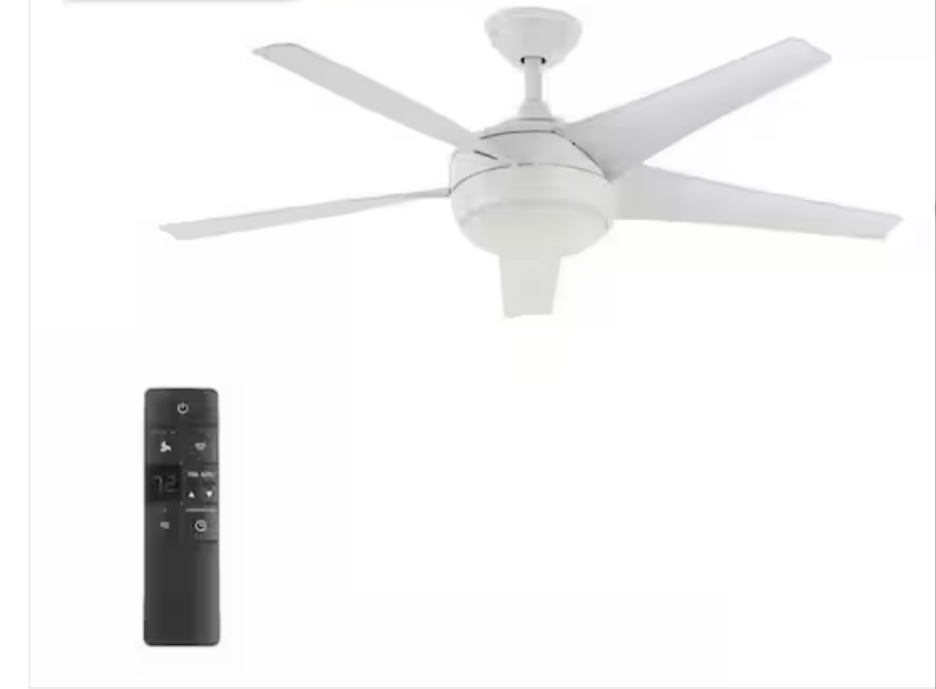 Windward IV 52in. indoor LED matte white ceiling fan
