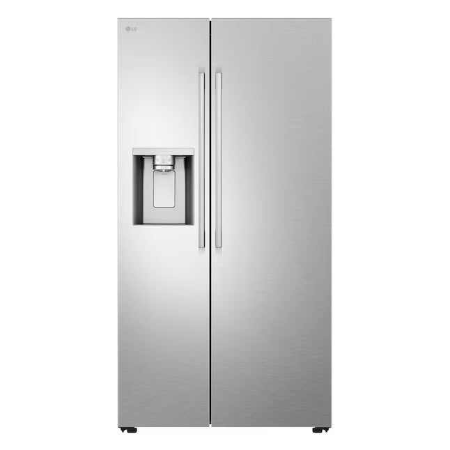 LG Craft Ice 26.6-cu ft Side-by-Side Refrigerator Smart Compatible with Dual Ice Maker ,Water and Ice Dispenser ( Printproof Stainless Steel ) ENERGY STAR Certified
