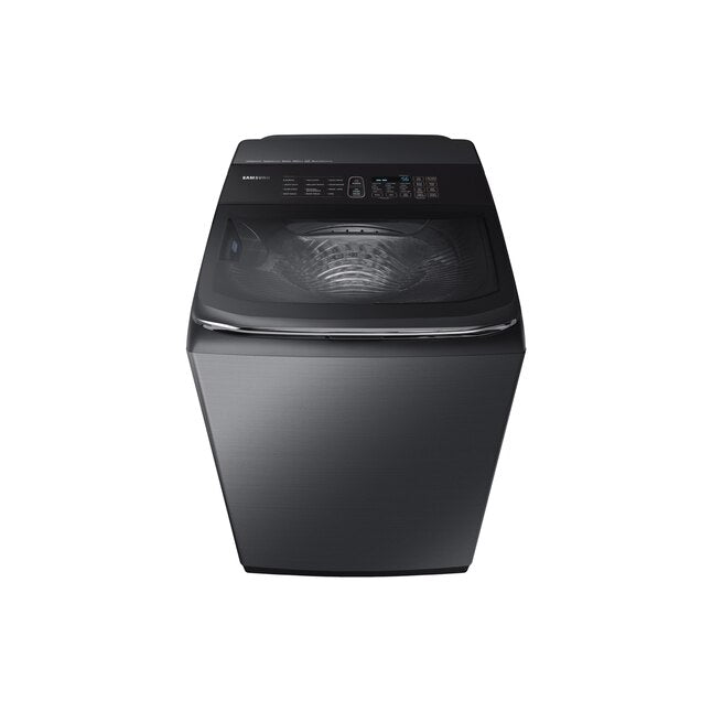 Samsung Activewash 5-cu ft High Efficiency Steam Cycle Impeller Smart Top-Load Washer (Black Stainless Steel) ENERGY STAR
