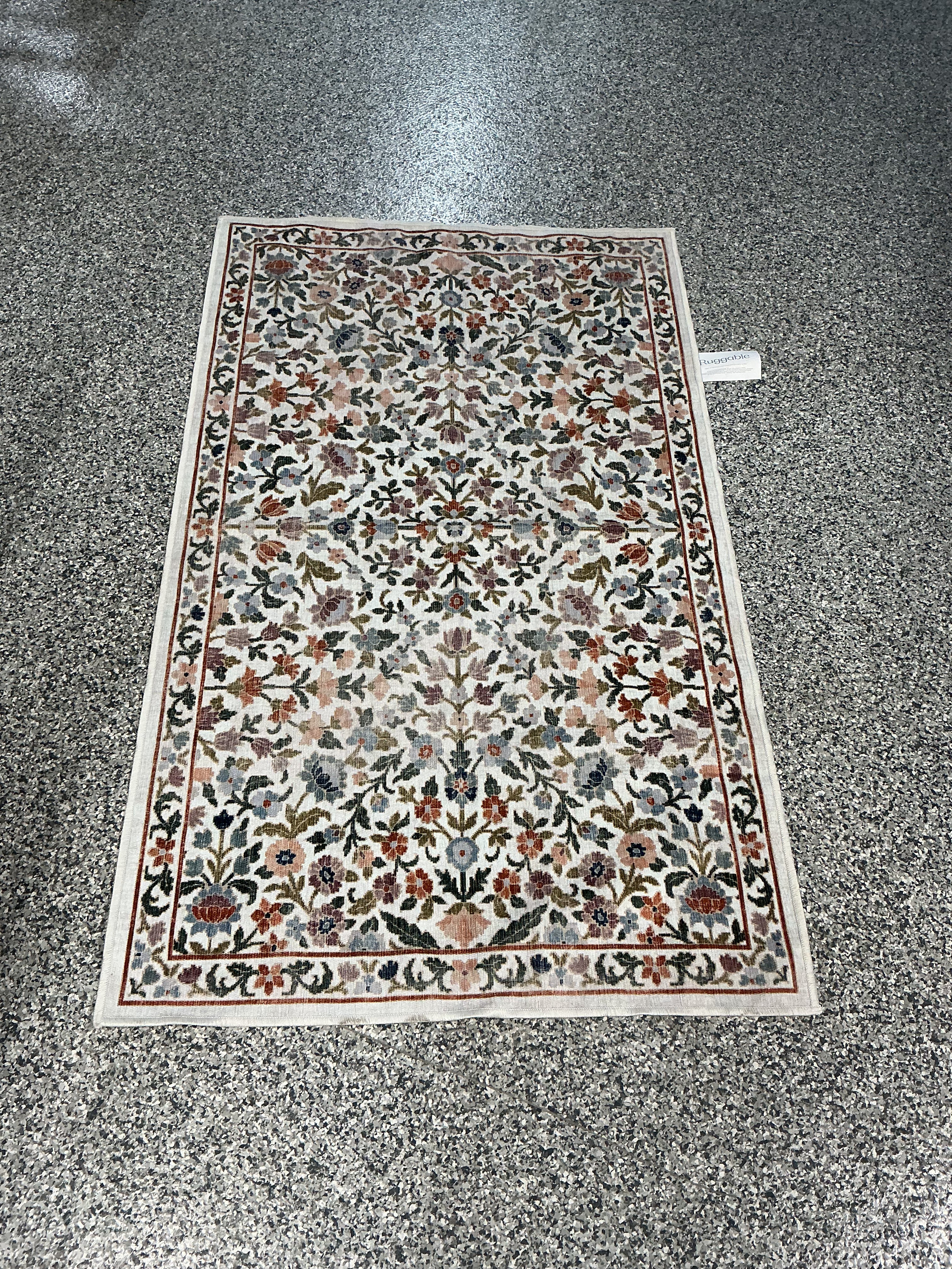 Ruggable 3ft x 5ft Rug with Nonslip Pad