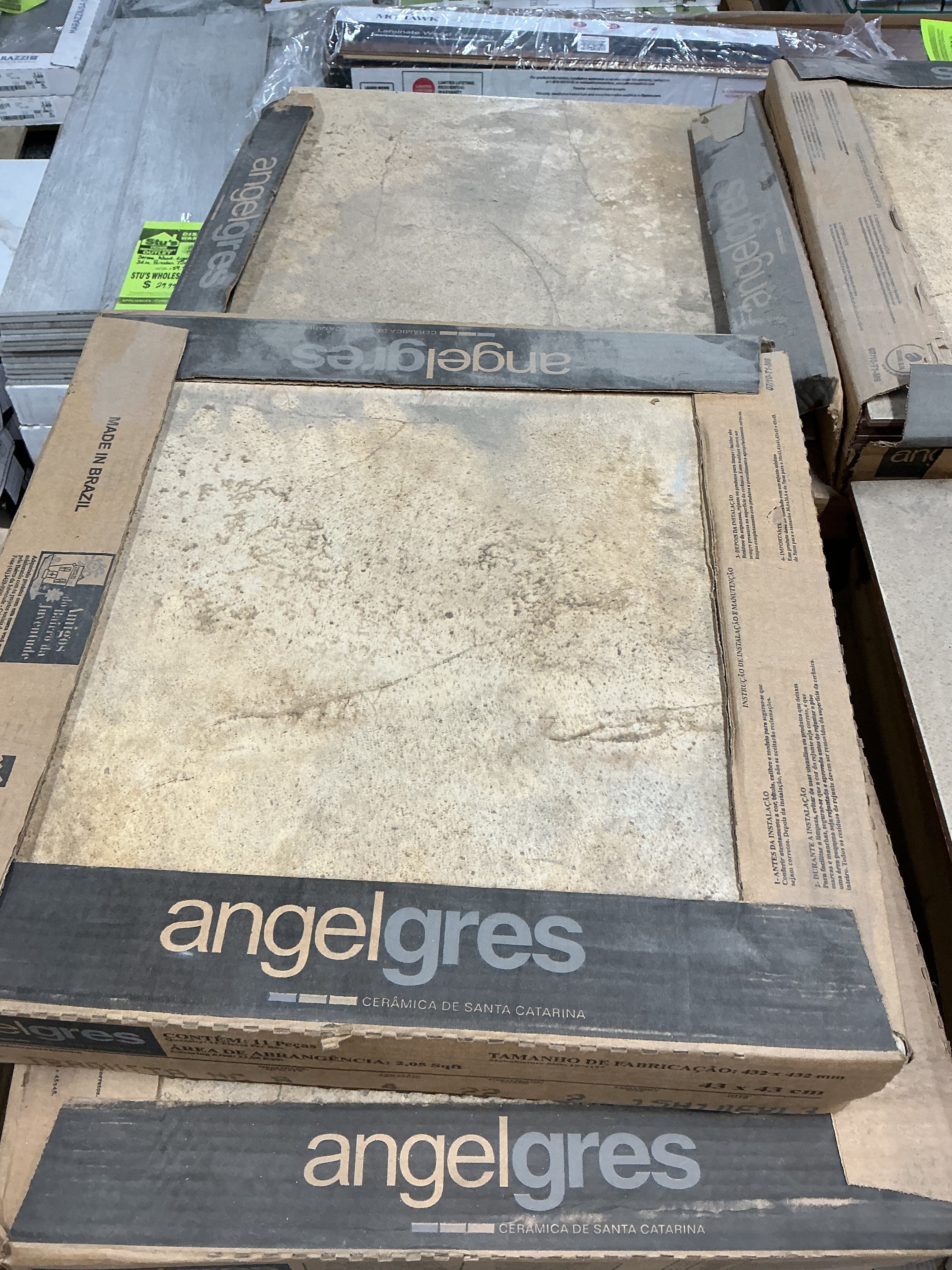 Angelgres ceramic floor tiles 22 SQFT Per Case