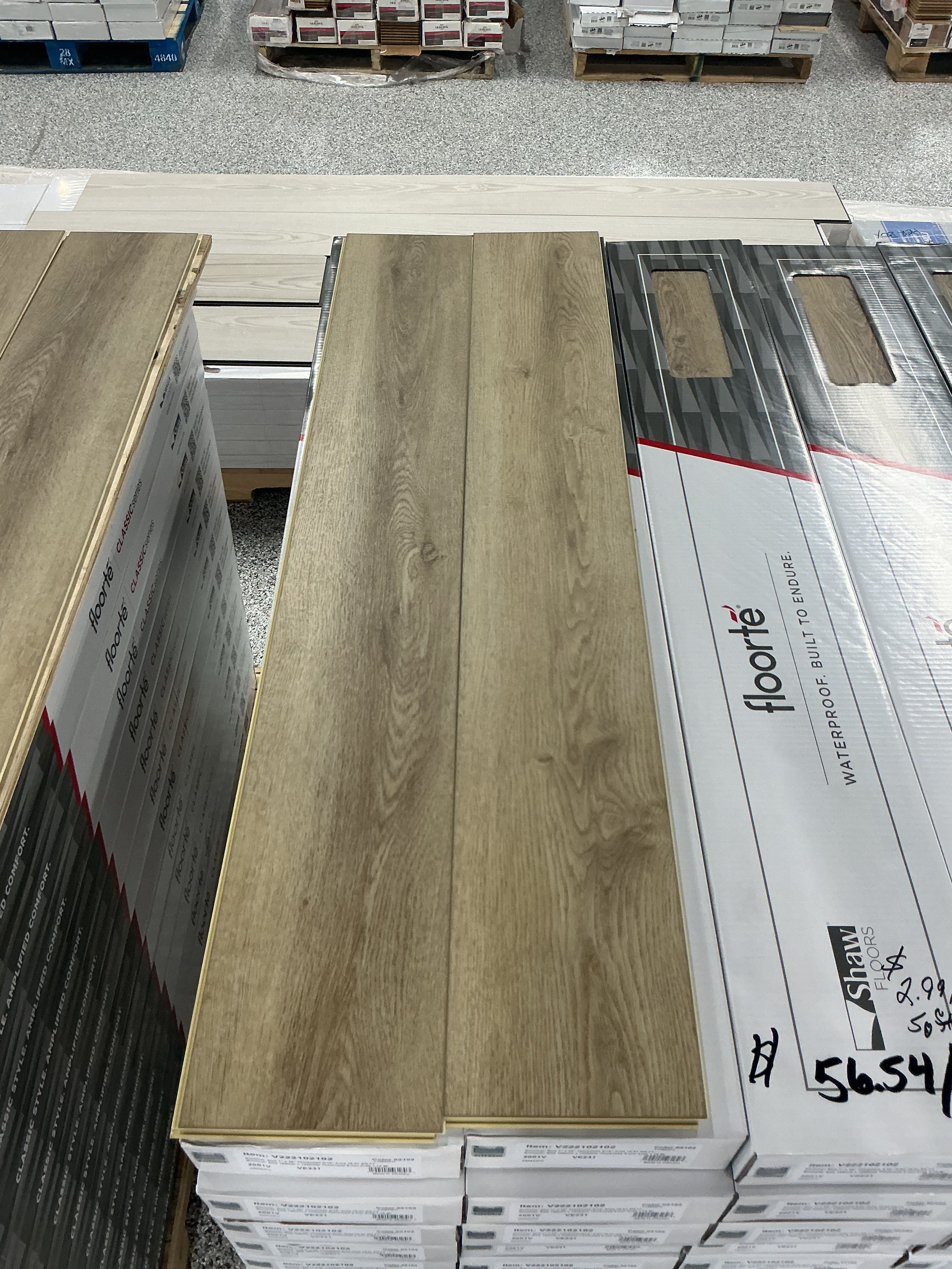 Shaw Floors 7” x 48” Luxury Vinyl Plank Flooring – Color 02102 – 18.91 sq. ft./Carton