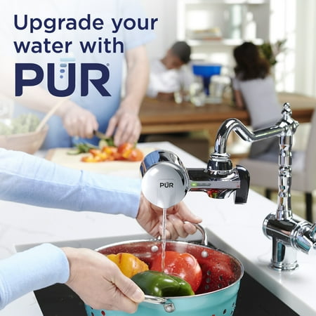 PUR PLUS Faucet Mount Water Filtration System, Chrome, PFM400H