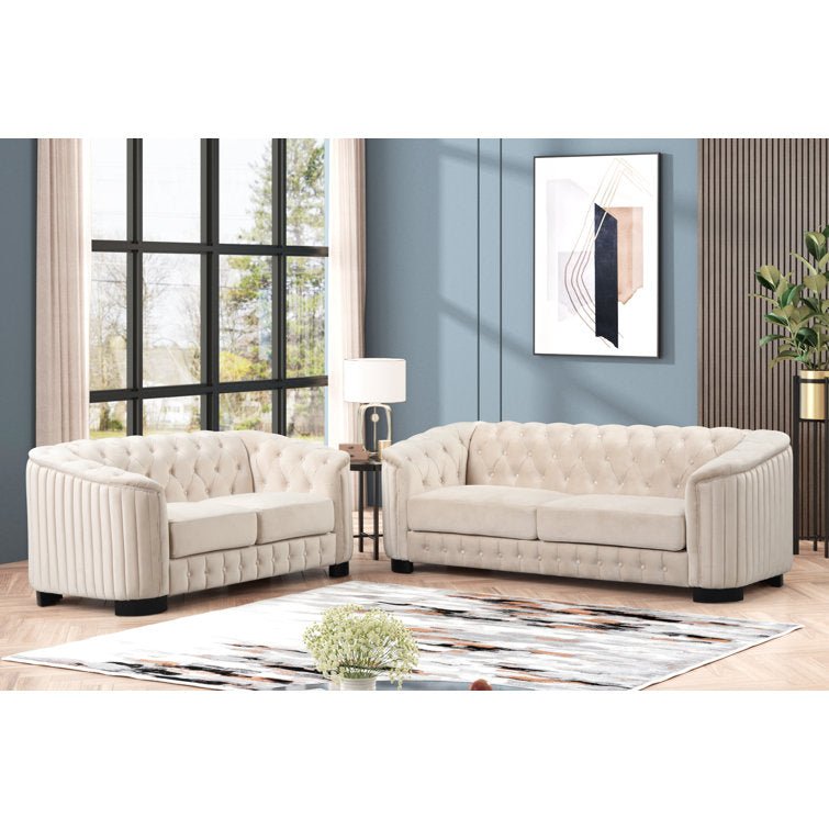 Veans 2 - Piece Velvet Living Room Set - Stu's Home Improvement Outlet
