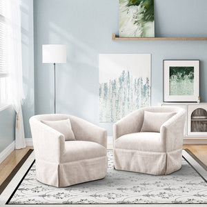 Finsted Upholstered Swivel Barrel Chair - Stu's Home Improvement Outlet