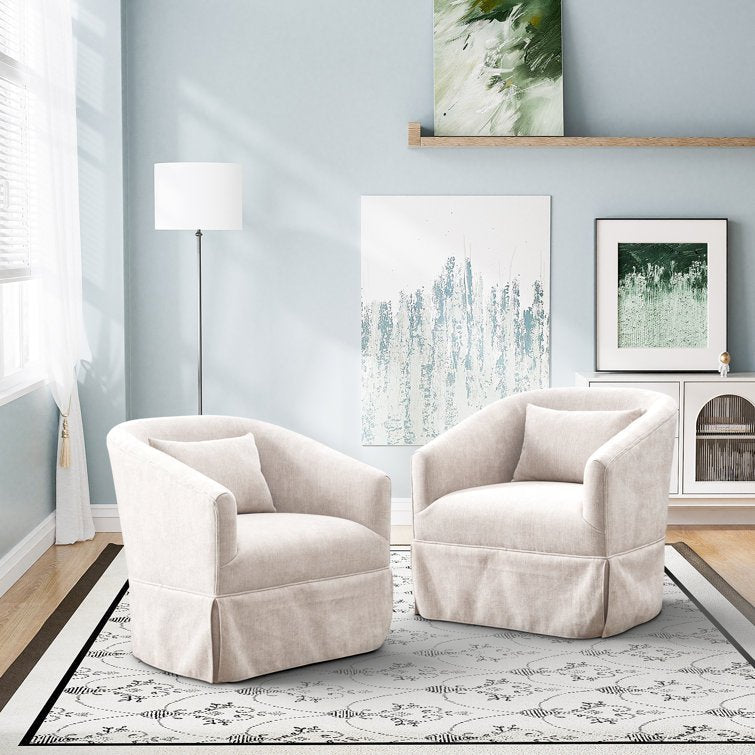 Finsted Upholstered Swivel Barrel Chair - Stu's Home Improvement Outlet