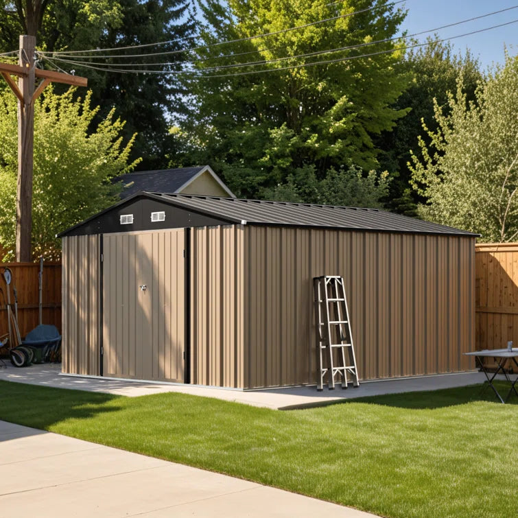 10 ft. W x 12 ft. D Outdoor Metal Storage Shed