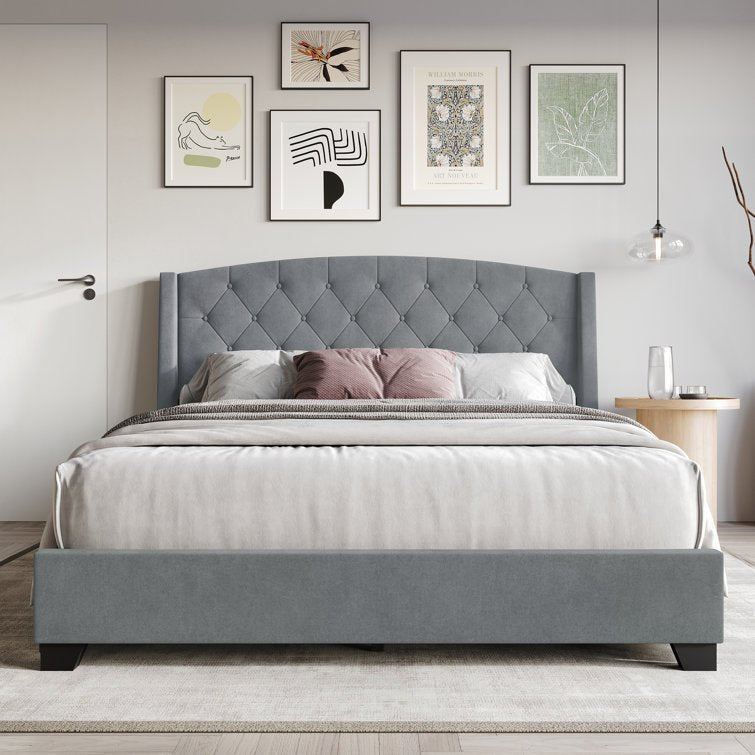 Laksha Upholstered Wingback Storage Bed - Stu's Home Improvement Outlet