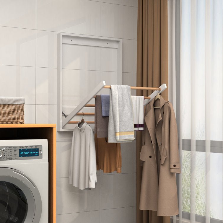 Ahmid Wood Wall - Mounted Drying Rack - Stu's Home Improvement Outlet