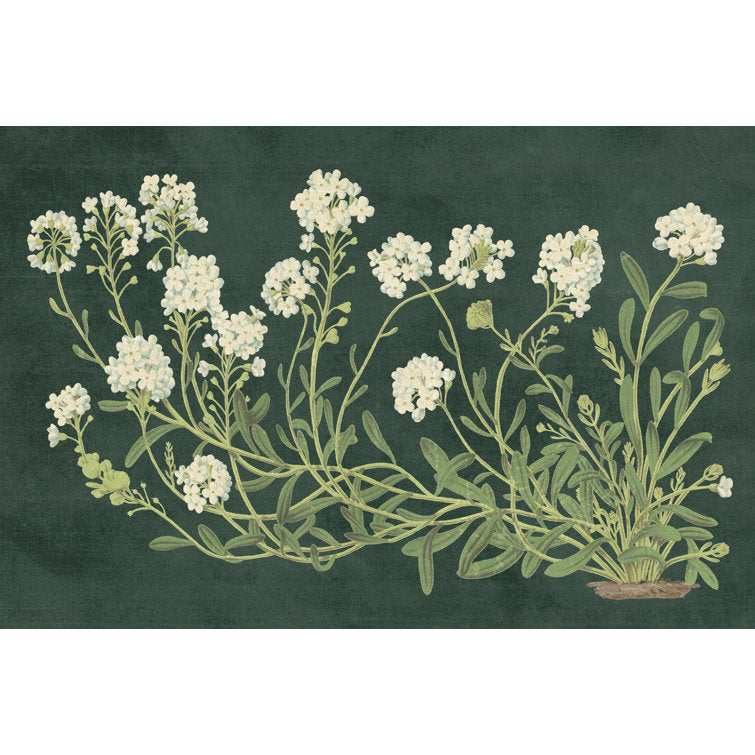 Vintage Flowers on Green