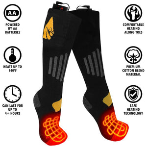 Unisex Large/X - Large Black Cotton AA Heated Sock - Stu's Home Improvement Outlet