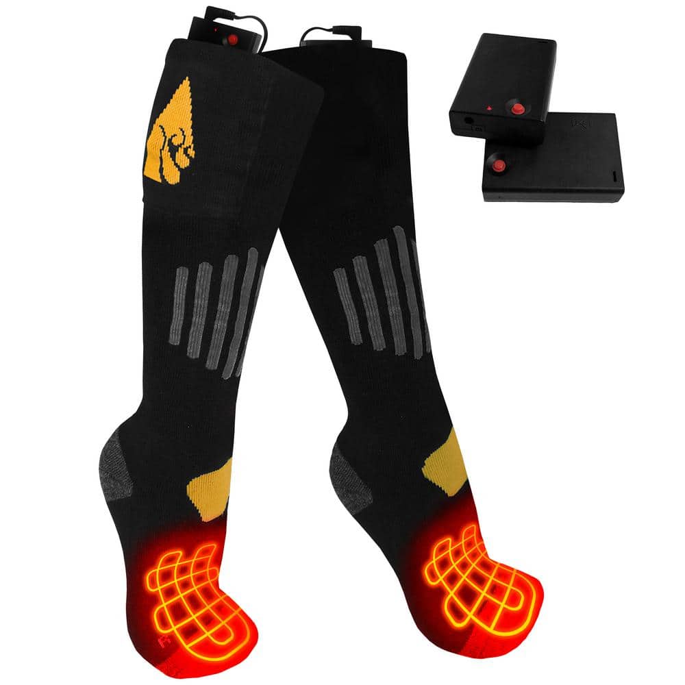Unisex Large/X - Large Black Cotton AA Heated Sock - Stu's Home Improvement Outlet