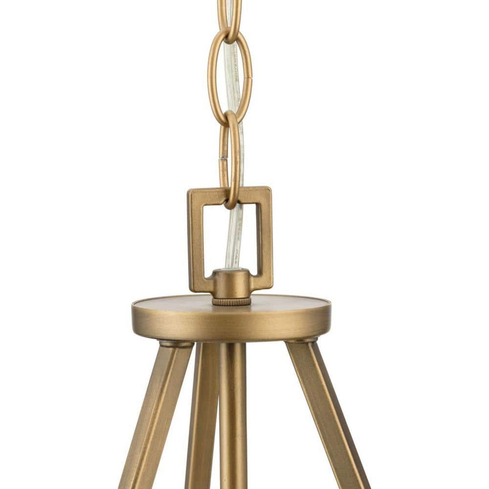 Aleswith Collection 60 - Watt 12 in. 1 - Light Aged Bronze Pendant Light with Clear Glass Shade No Bulbs Included - Stu's Home Improvement Outlet