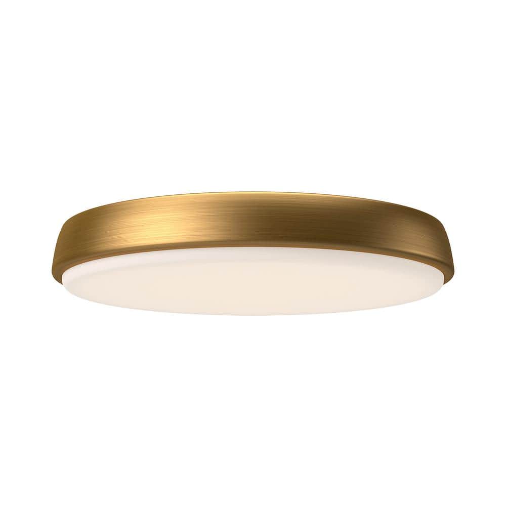 Laval 15 in. 1 - Light 30 - Watt Aged Gold Integrated LED Flush Mount - Stu's Home Improvement Outlet