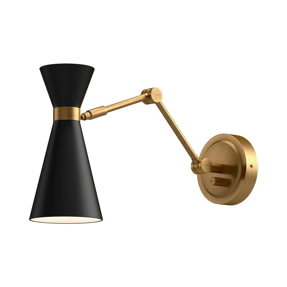 Blake 5 - in 1 Light 60 - Watt Aged Gold/Matte Black Vanity Light - Stu's Home Improvement Outlet