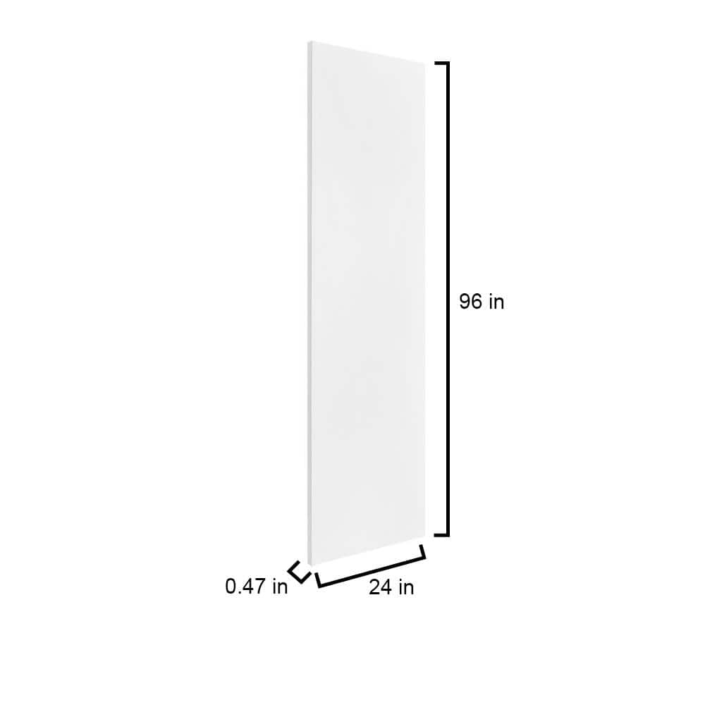 Avondale 24 in. W x 96 in. H Refrigerator End Panel in Alpine White