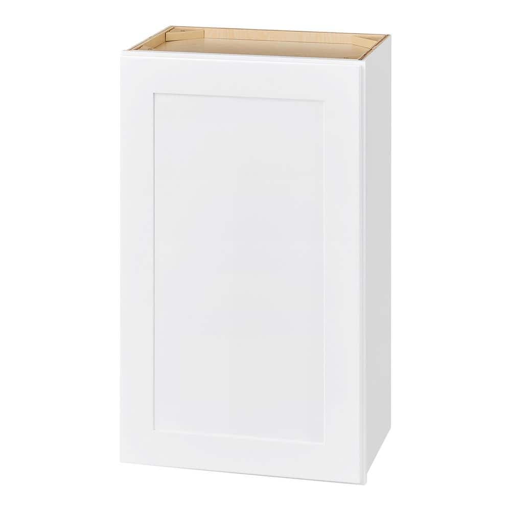 Avondale Shaker Alpine White Quick Assemble Plywood 18 in Wall Kitchen Cabinet (18 in W x 30 in H x 12 in D)