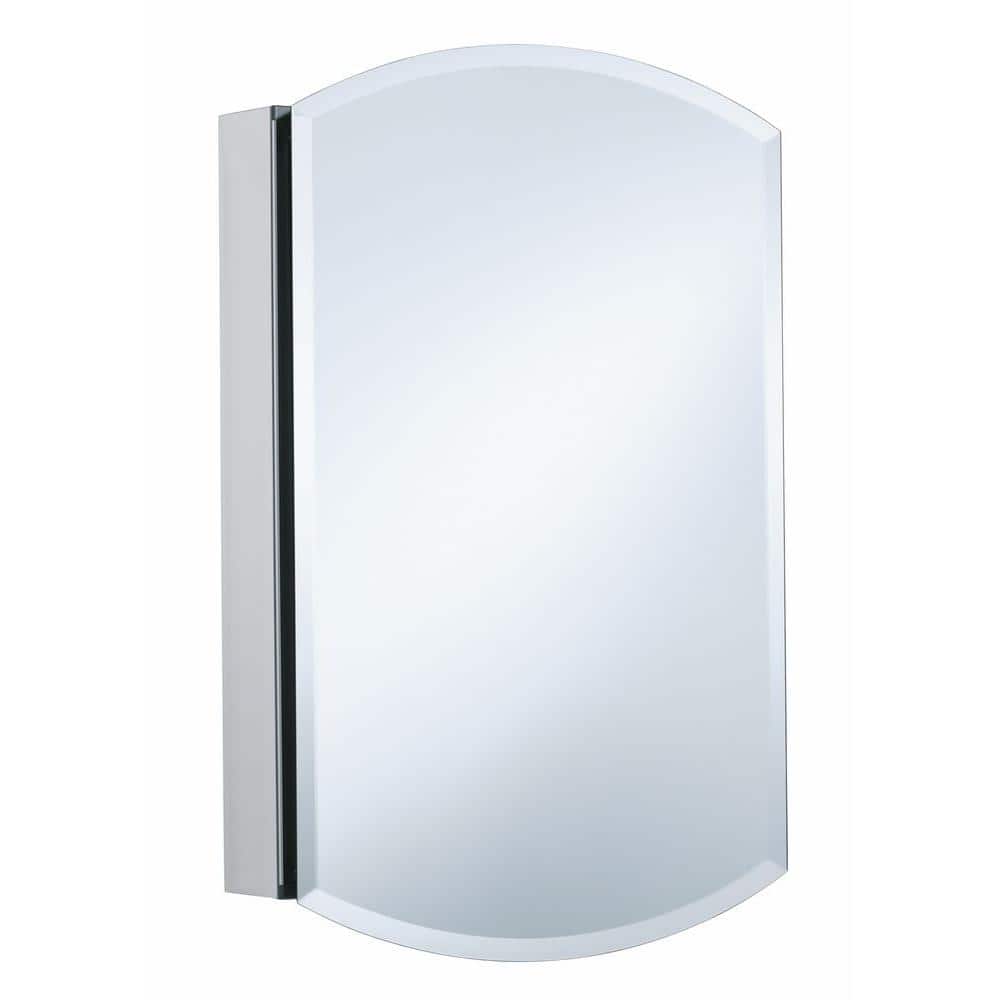 KOHLER Archer 20 in. W x 31 in. H Single Door Mirrored Recessed Medicine Cabinet in Anodized Aluminum