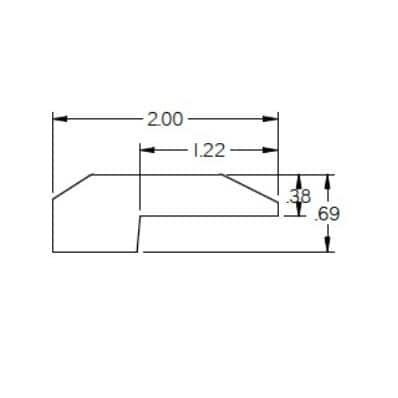 Arabica 0.38 in. Thick x 2 in. Width x 78 in. Length Matte Wood Multi-Purpose Reducer