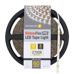 RibbonFlex Pro 8.2 ft. LED Tape Light 60 LEDs/m Soft White (2700K) - Stu's Home Improvement Outlet