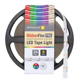 RibbonFlex Pro 24 - Volt RGB+W COB 8.2 ft. Hardwired Dimmable Cuttable Color - Changing Integrated LED Strip Light Tape - Stu's Home Improvement Outlet