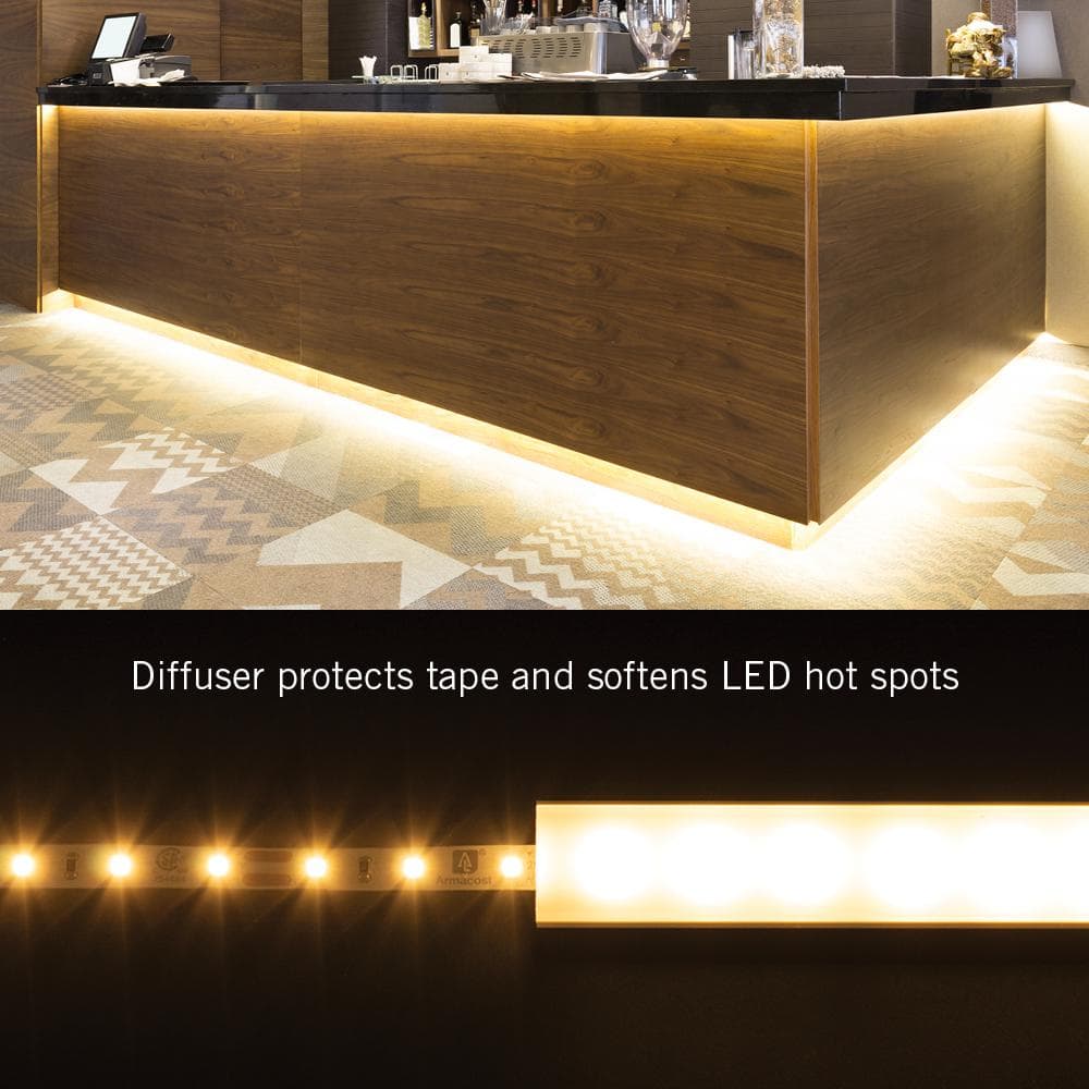 RibbonFlex Aluminum LED Tape Light Flat Channel and Diffuser System Mounting Hardware (5 - Pack) - Stu's Home Improvement Outlet