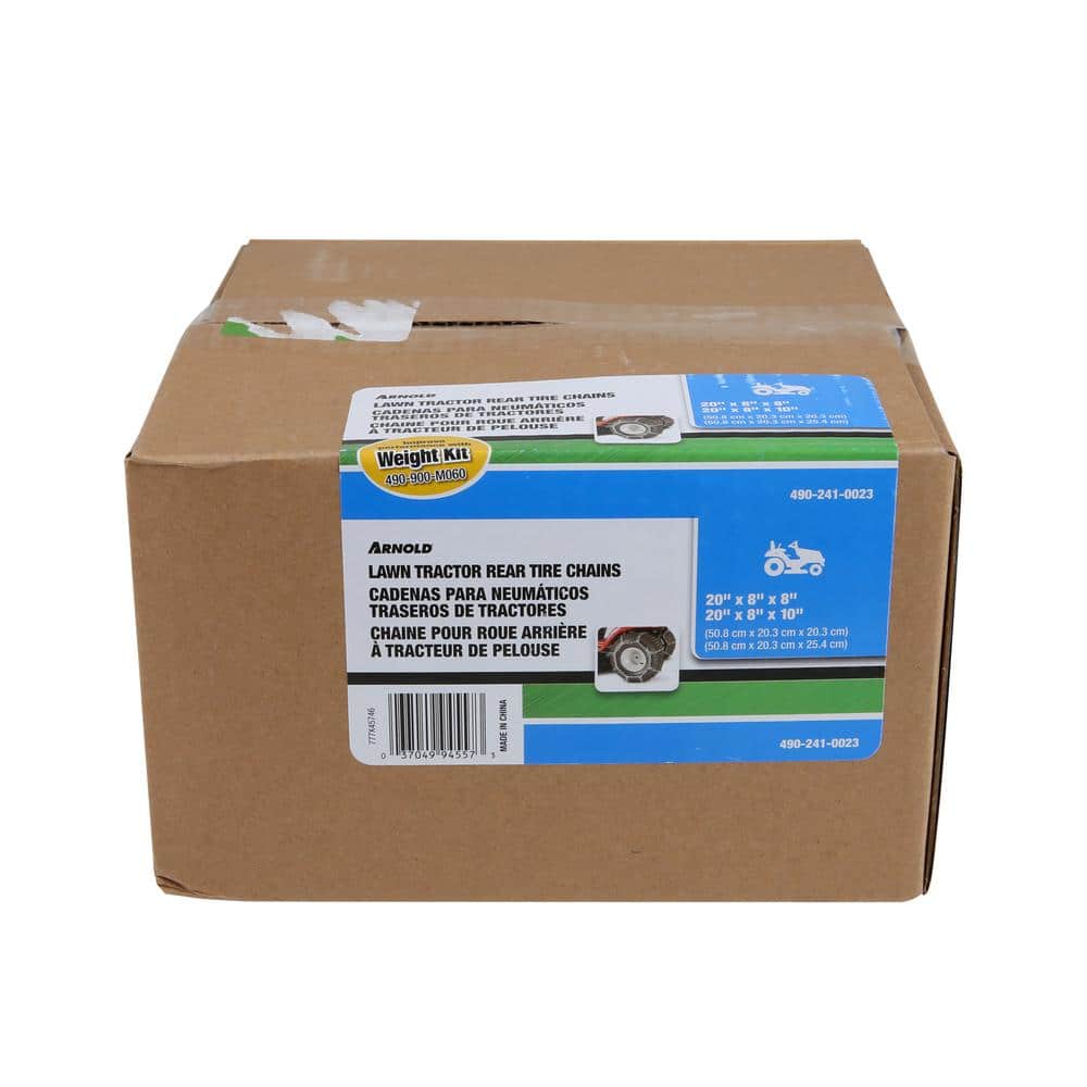 Arnold Tractor Tire Chains for 20 in. x 8 in. Wheels (Set of 2)