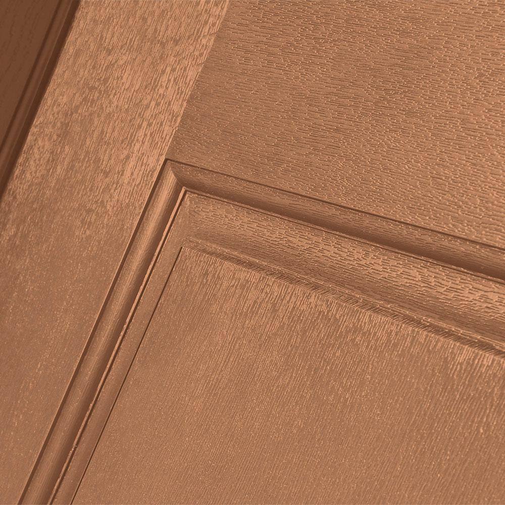 Regency 36 in. x 80 in. Modern 3 - Lite Equal Clear Glass RHIS Autumn Wheat Stain Mahogany Fiberglass Prehung Front Door - Stu's Home Improvement Outlet