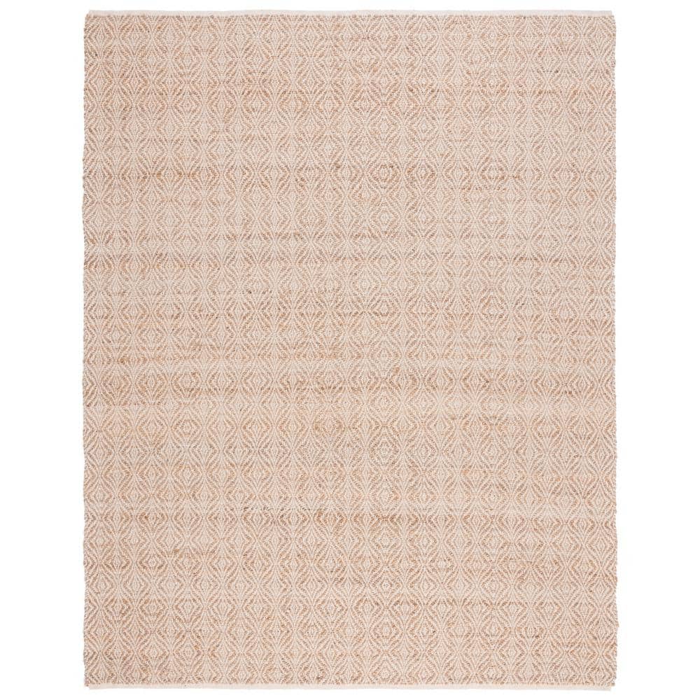 Natural Fiber Beige 8 ft. x 10 ft. Diamond Border Area Rug - Stu's Home Improvement Outlet